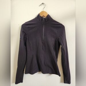 Alo Yoga Alosoft 1/2 Zip Rapid Pullover Top Black Medium Cupcake Vinyards‎